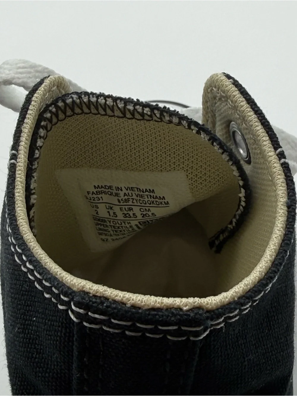 Converse Chuck Taylor Allstar Hi Black Sneakers Kids Size 2